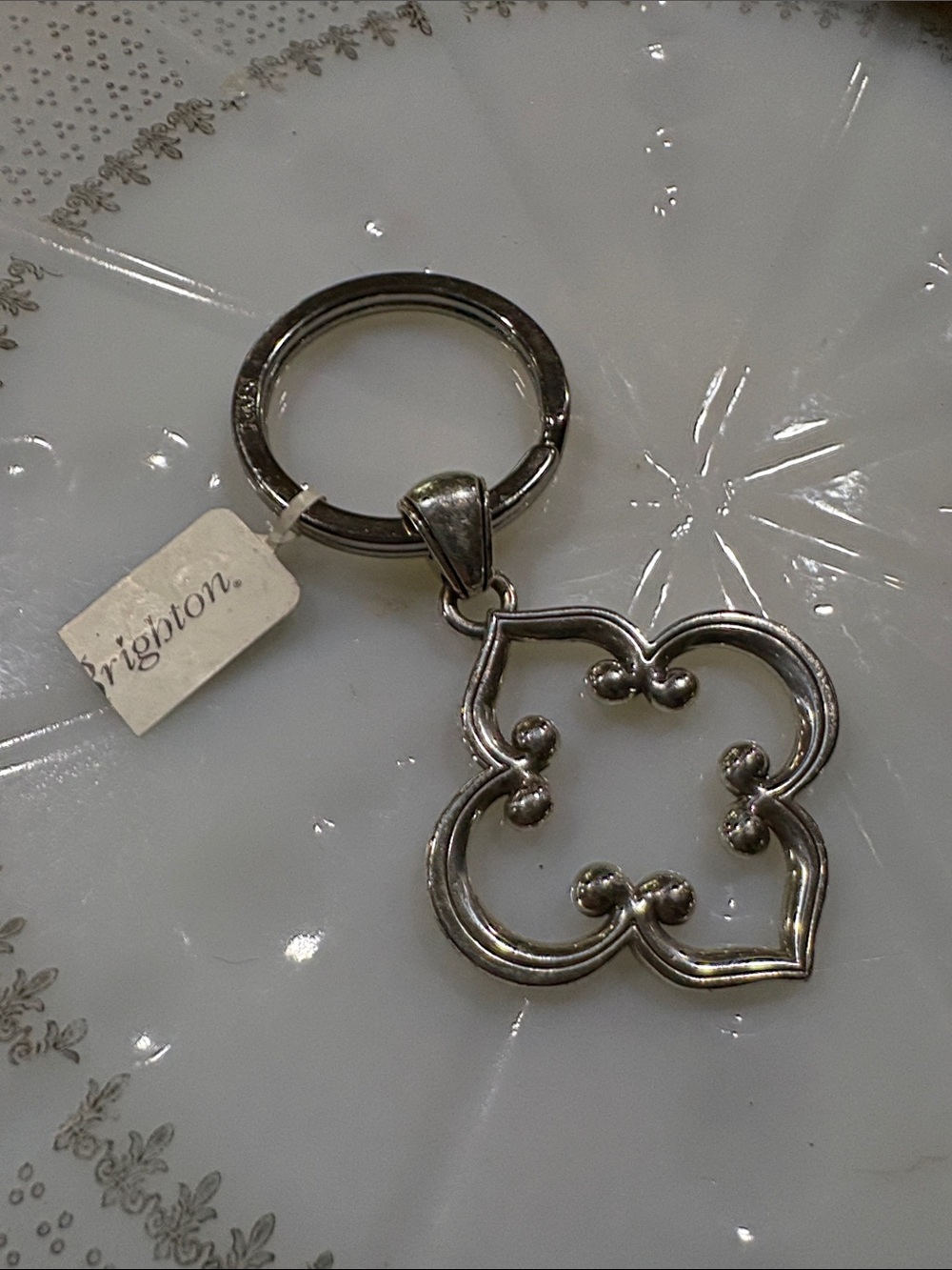Brighton Toledo Silver Quatrefoil Key Chain